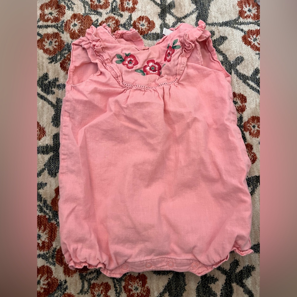 Janie and Jack Pink Floral One Piece